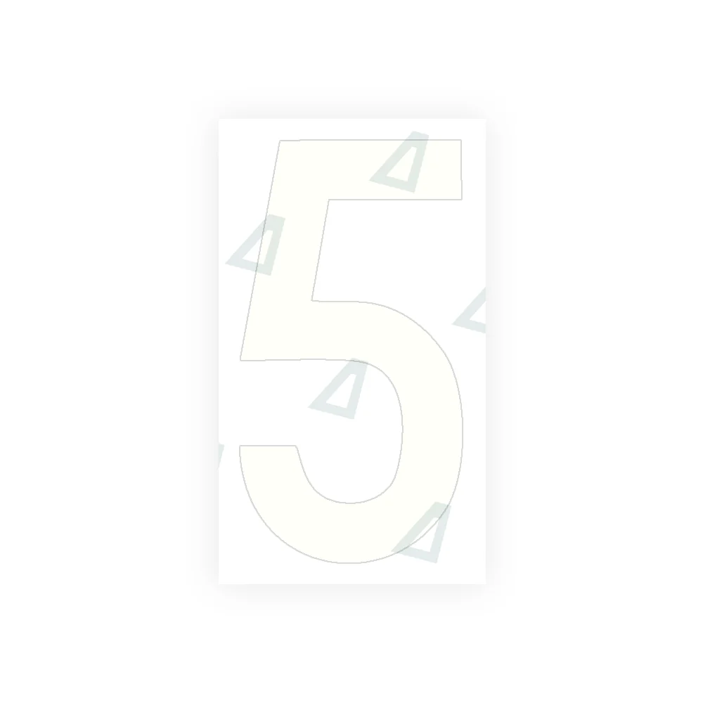 Alite Nanofilm for rear Italy license plates - Symbol "5" - Image 2