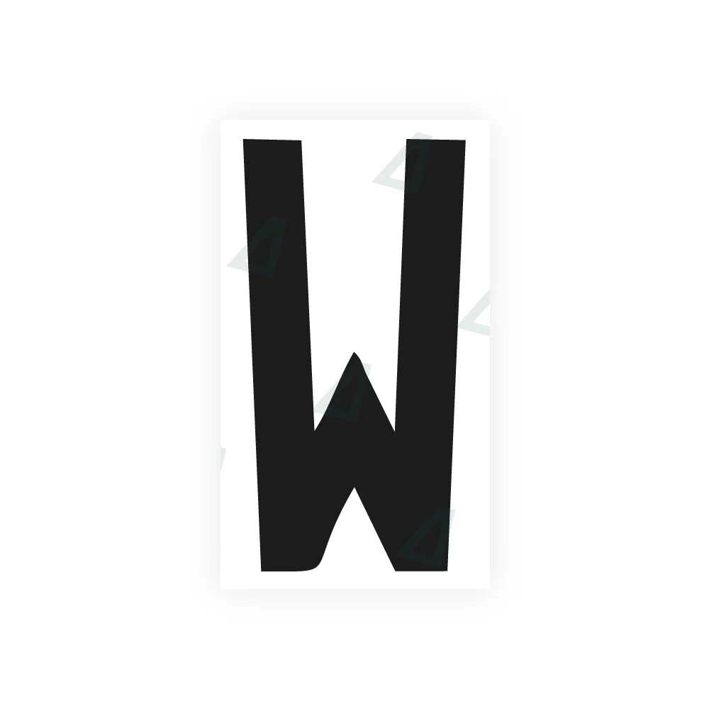 Alite Nanofilm for rear Italy license plates - Symbol "W"