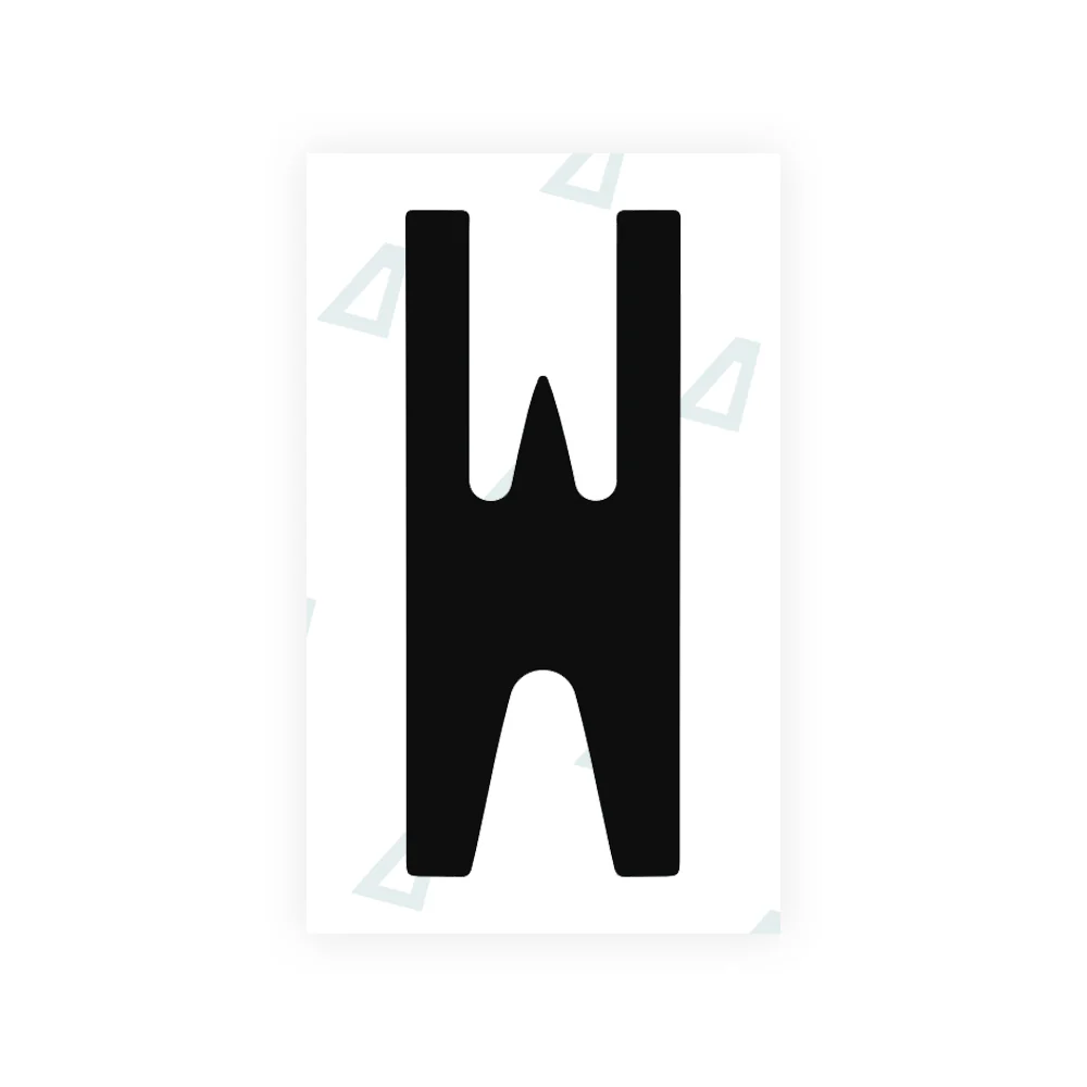Alite Nanofilm for Mexico license plates - Symbol "W"
