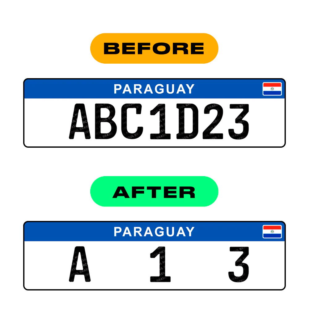Alite Nanofilm for Paraguay license plates - Symbol "P" - Image 3