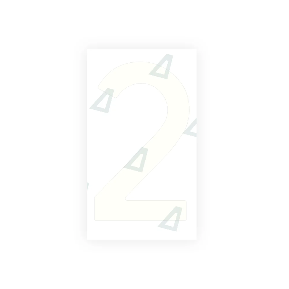 Alite Nanofilm for Spain Embossed license plates - Symbol "2" - Image 2
