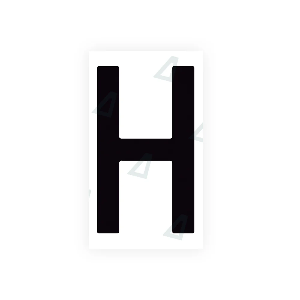 Alite Nanofilm for Spain Embossed license plates - Symbol "H"