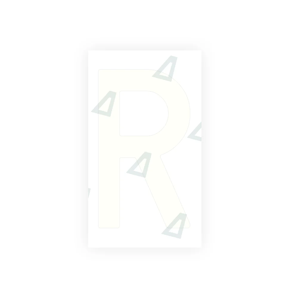 Alite Nanofilm for Spain Embossed license plates - Symbol "R" - Image 2