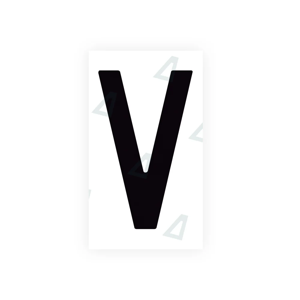Alite Nanofilm for Spain Embossed license plates - Symbol "V"