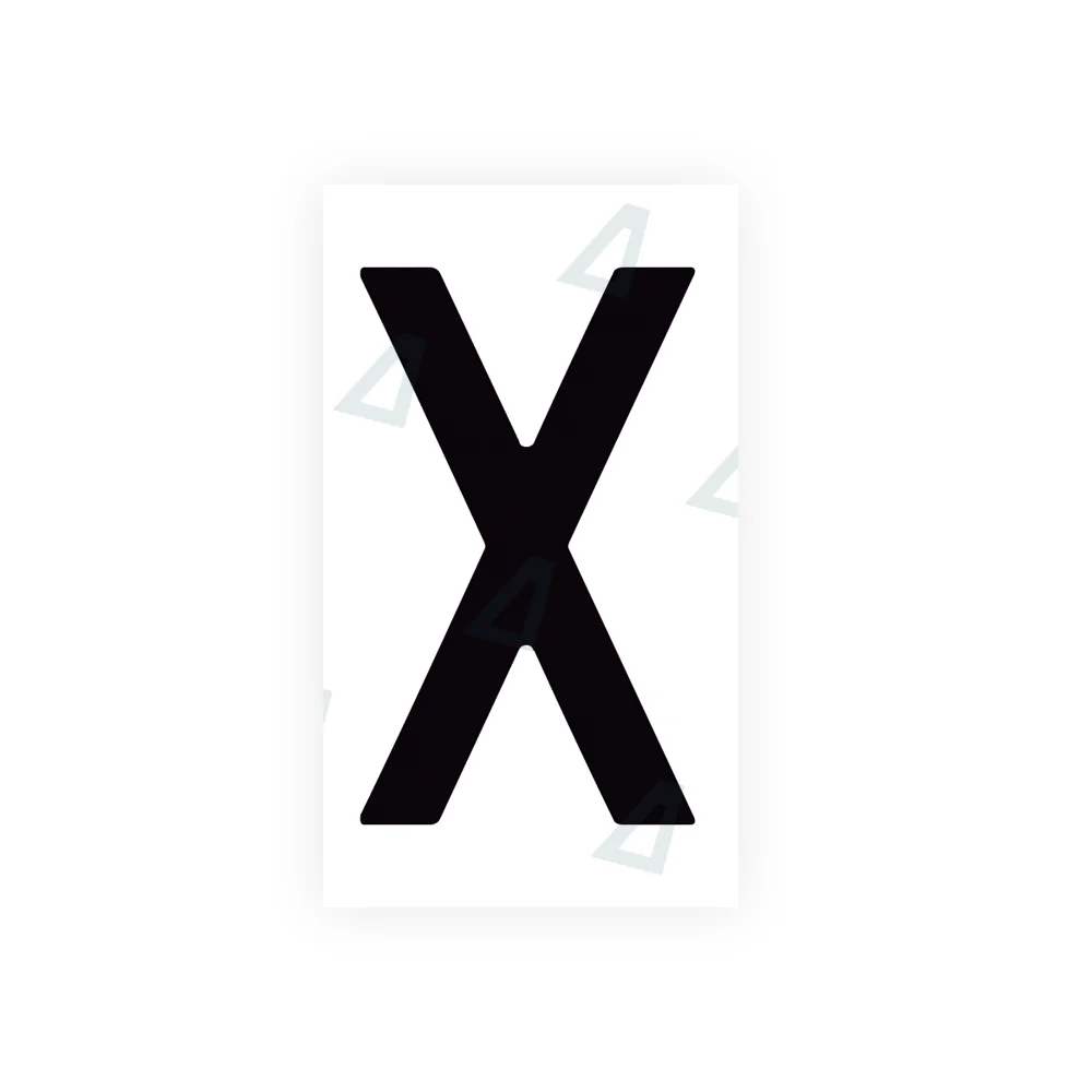 Alite Nanofilm for Spain Embossed license plates - Symbol "X"