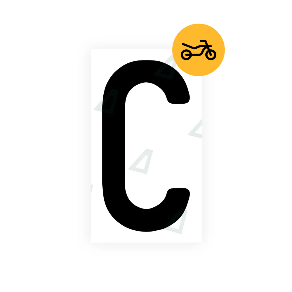 Alite Nanofilm for Switzerland Moto license plates - Symbol "C"