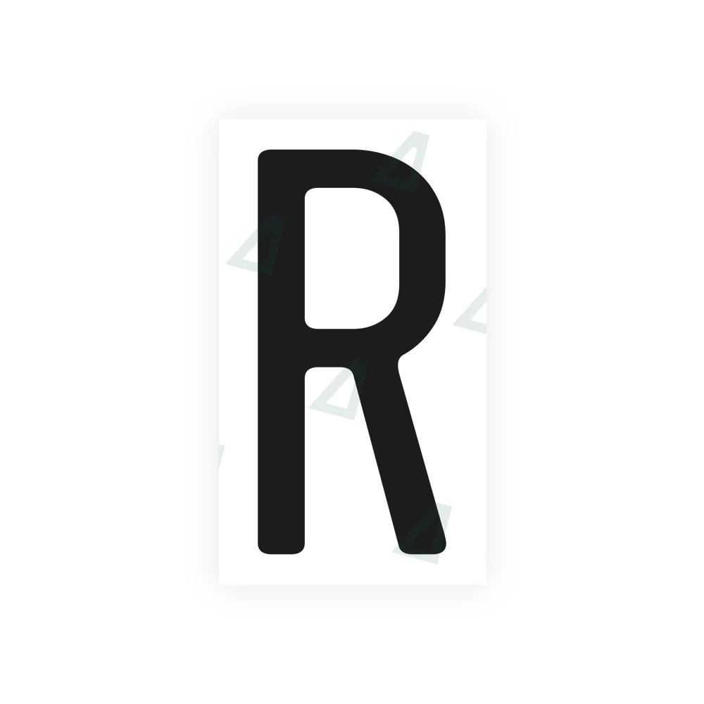 Alite Nanofilm for US (California) license plates - Symbol "R"