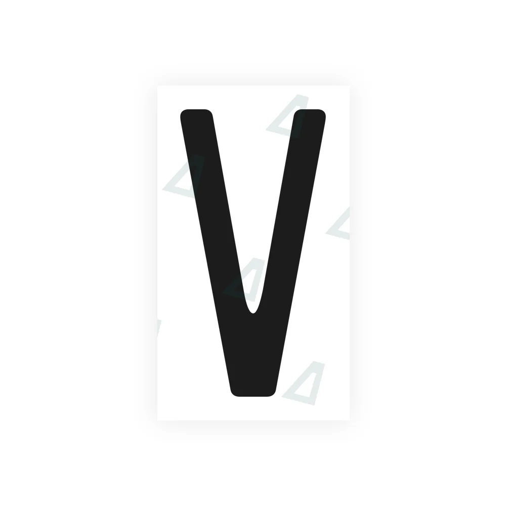 Alite Nanofilm for US (California) license plates - Symbol "V"
