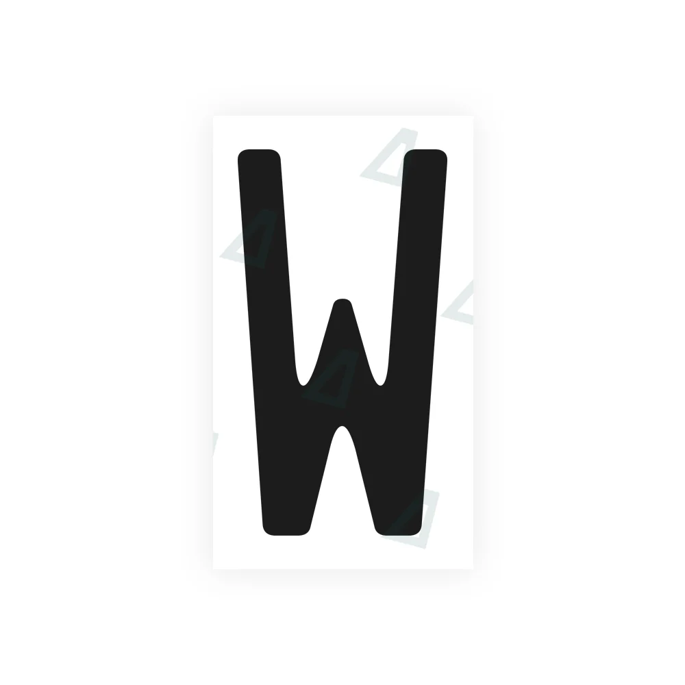 Alite Nanofilm for US (California) license plates - Symbol "W"