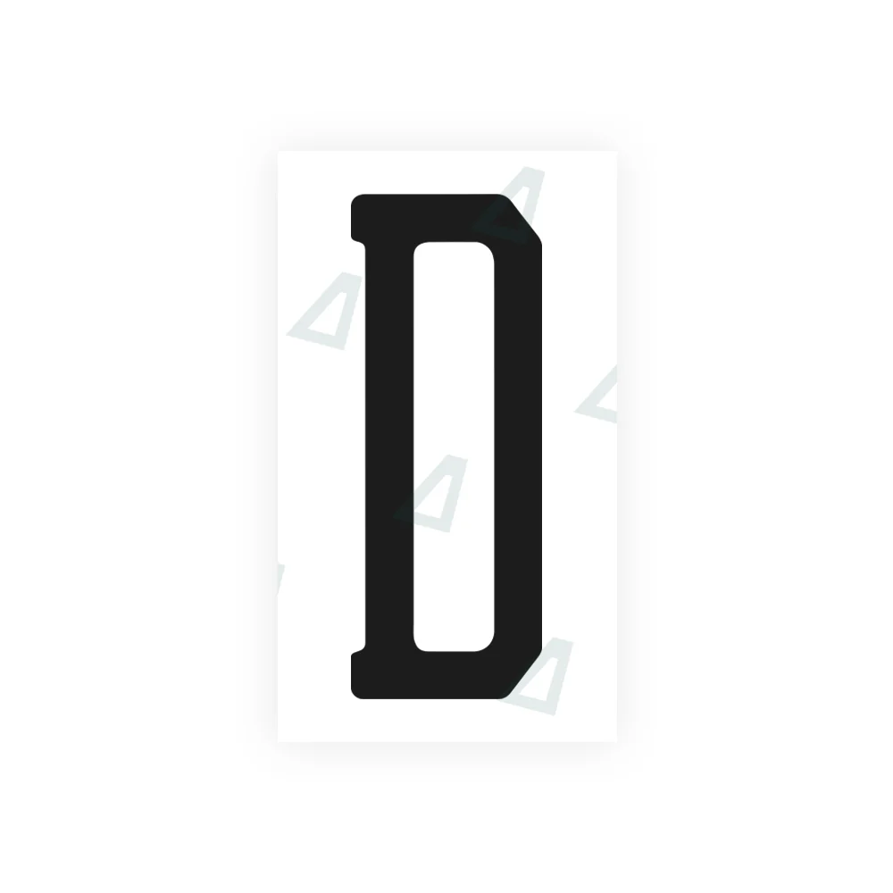 Alite Nanofilm for US (Florida 2003) license plates - Symbol "D"