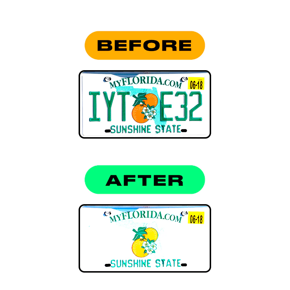 Alite Nanofilm for US (Florida 2003) license plates - Symbol "D" - Image 3