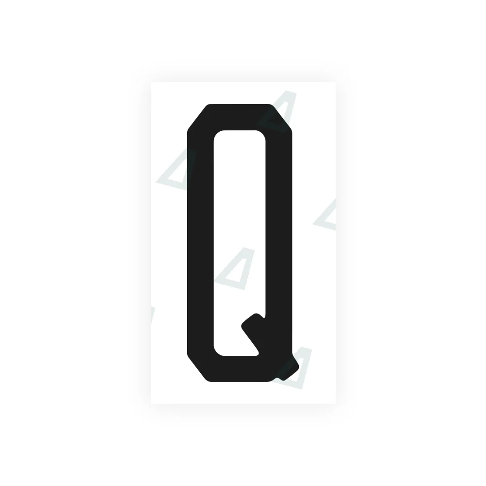 Alite Nanofilm for US (Florida 2003) license plates - Symbol "Q"