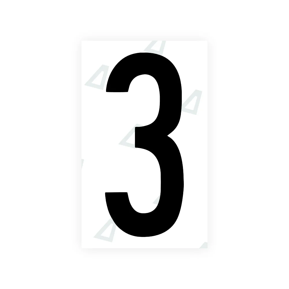 Alite Nanofilm for US (Georgia 2012 - Round) license plates - Symbol "3"