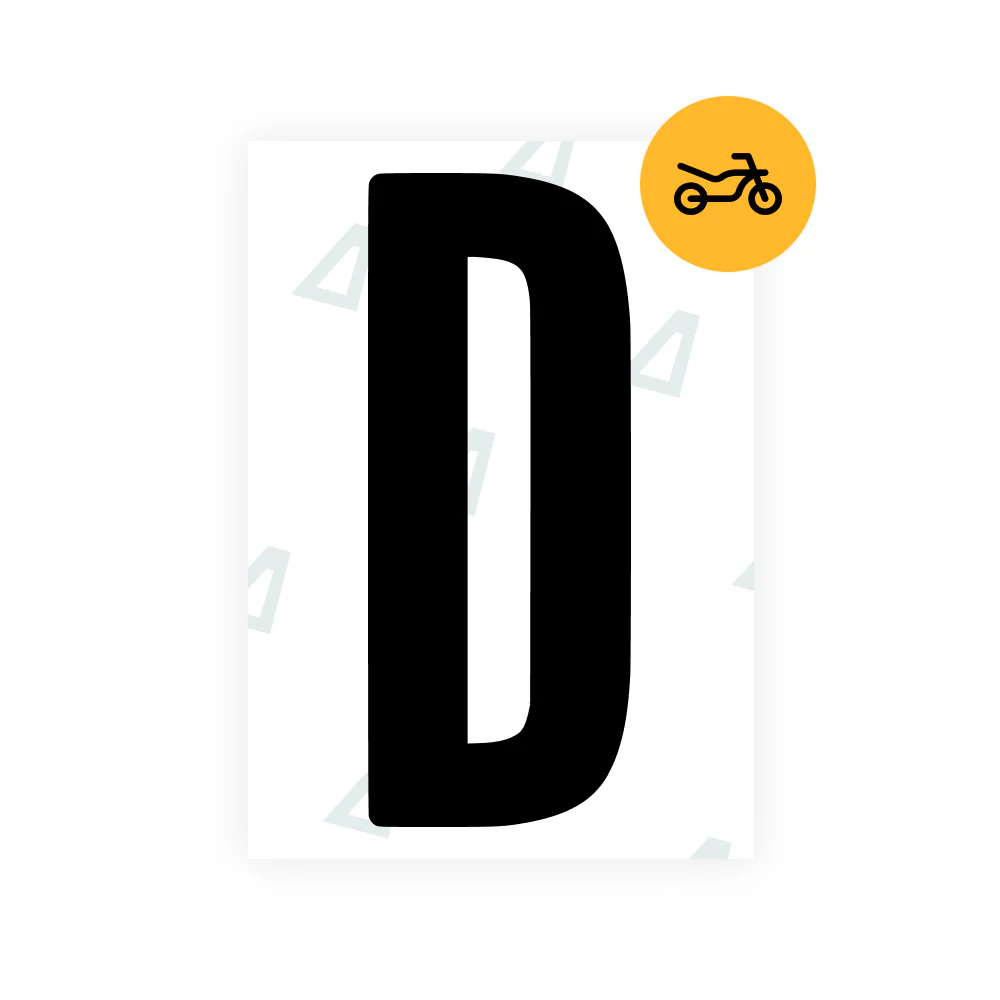 Alite Nanofilm for US (Georgia 2012 - Square) Moto license plates - Symbol "D"