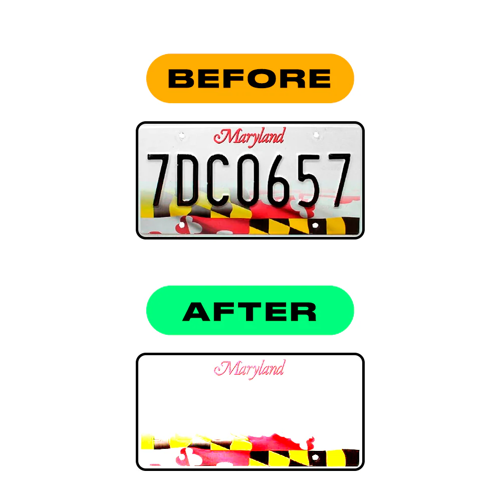 Alite Nanofilm for US (Maryland) license plates - Symbol "C" - Image 3