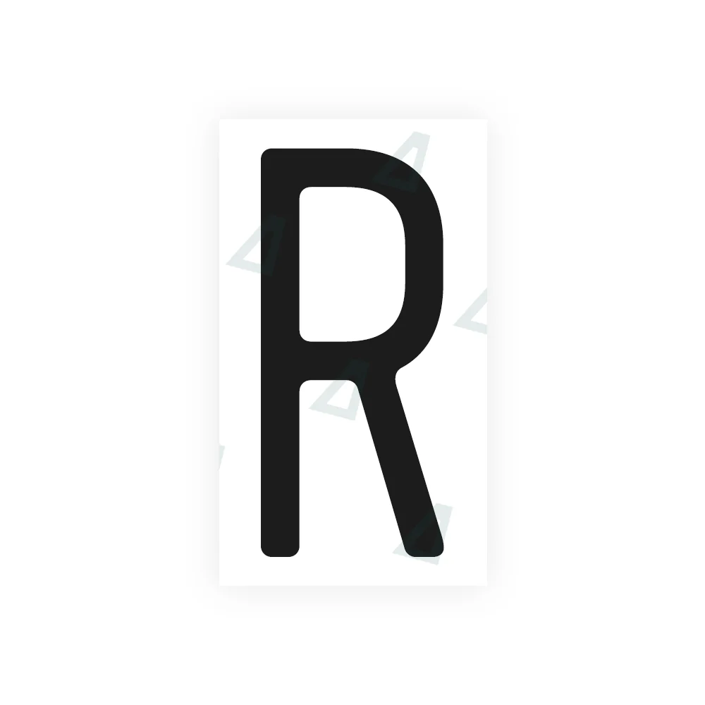 Alite Nanofilm for US (Maryland) license plates - Symbol "R"