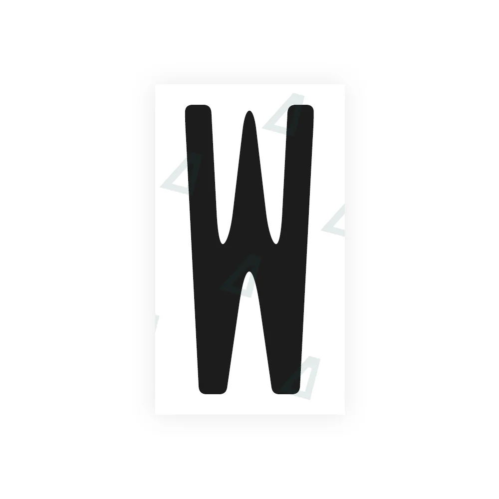 Alite Nanofilm for US (Maryland) license plates - Symbol "W"