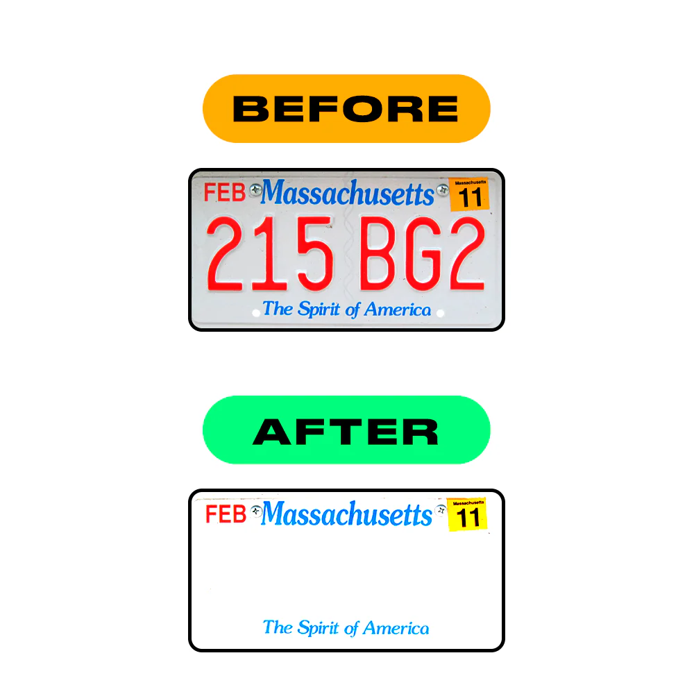 Alite Nanofilm for US (Massachusetts) license plates - Symbol "1" - Image 3