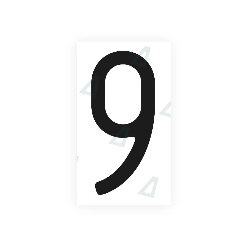 Alite Nanofilm for US (Massachusetts) license plates - Symbol "9"
