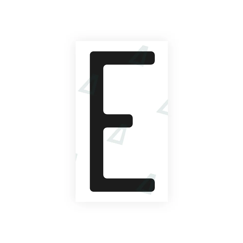 Alite Nanofilm for US (Massachusetts) license plates - Symbol "E"