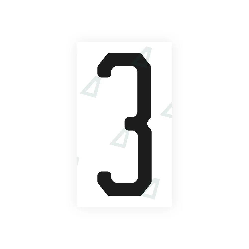 Alite Nanofilm for US (Michigan) license plates - Symbol "3"