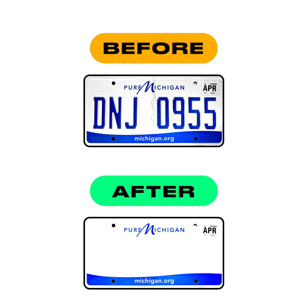 Alite Nanofilm for US (Michigan) license plates - Symbol "7" - Image 3