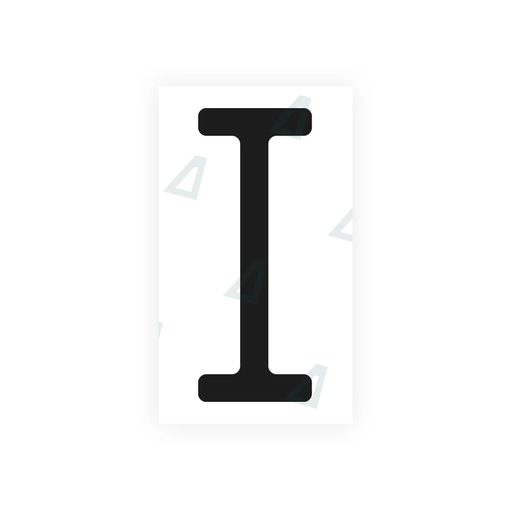 Alite Nanofilm for US (Michigan) license plates - Symbol "I"