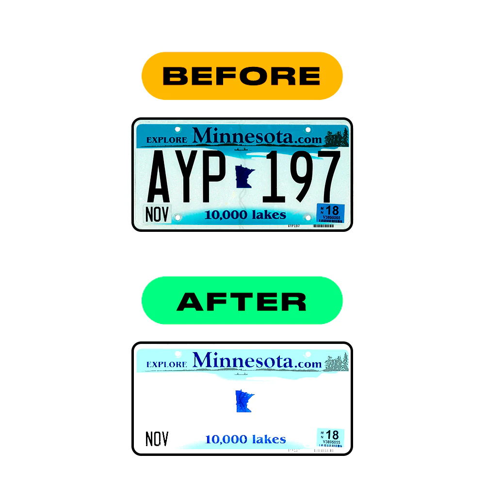 Alite Nanofilm for US (Minnesota) license plates - Symbol "E" - Image 3