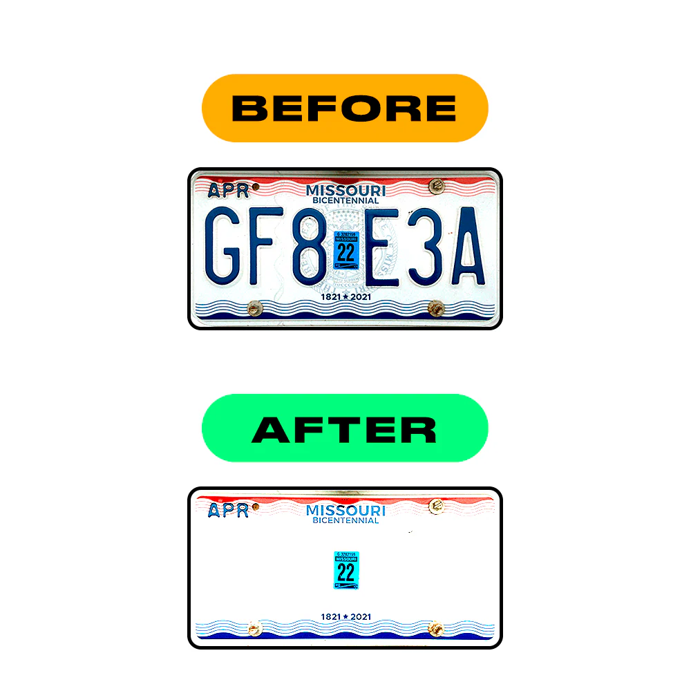 Alite Nanofilm for US (Missouri) license plates - Symbol "D" - Image 3