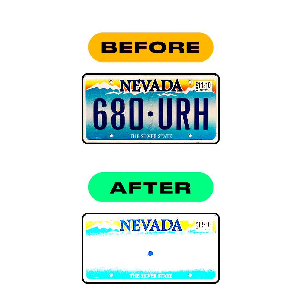 Alite Nanofilm for US (Nevada) license plates - Symbol "F" - Image 3
