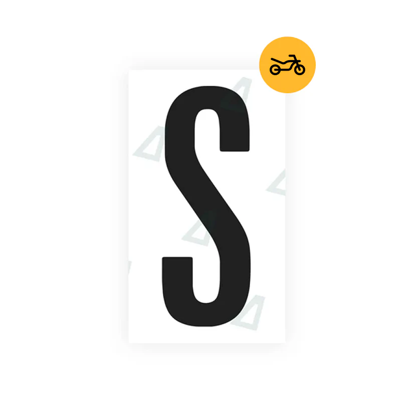 Alite Nanofilm for US (Nevada) Moto license plates - Symbol "S"