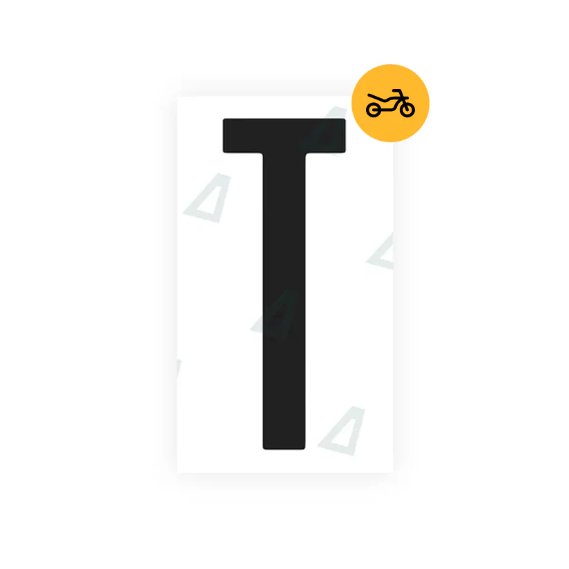 Alite Nanofilm for US (Idaho) Moto license plates - Symbol "T"