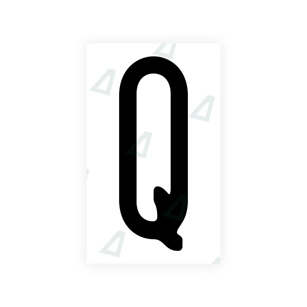 Alite Nanofilm for US (New Jersey - Embossed) license plates - Symbol "Q"