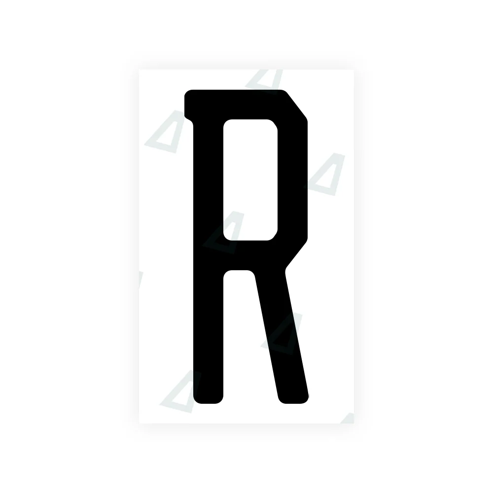 Alite Nanofilm for US (New Jersey - Embossed) license plates - Symbol "R"