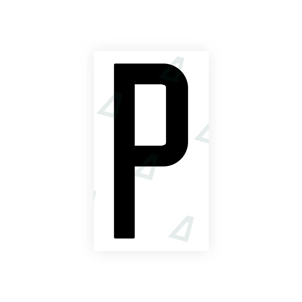 Alite Nanofilm for US (New Jersey - Flat) license plates - Symbol "P"