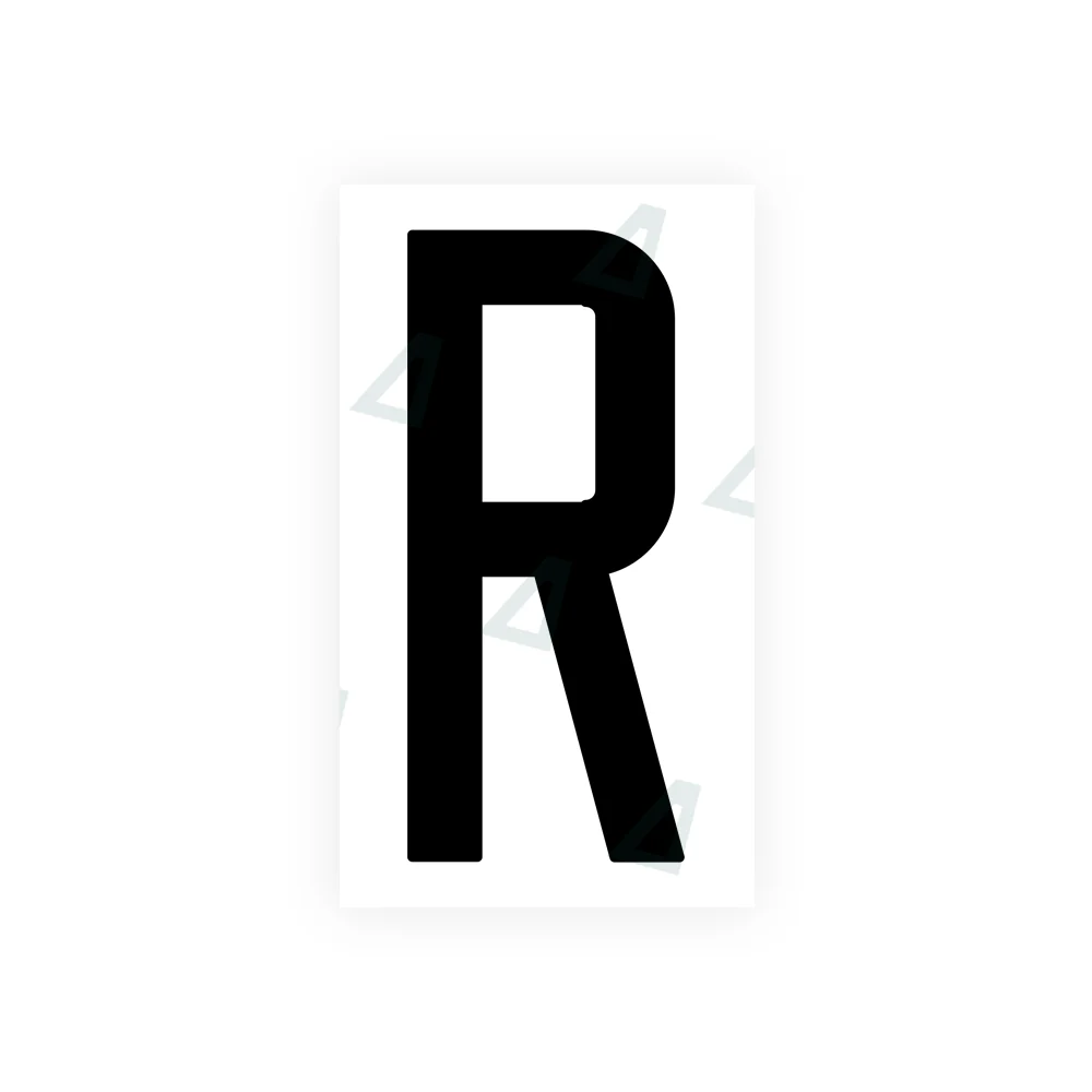 Alite Nanofilm for US (New Jersey - Flat) license plates - Symbol "R"