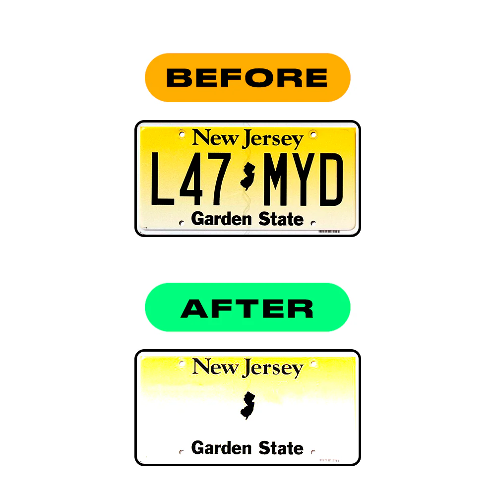 Alite Nanofilm for US (New Jersey - Flat) license plates - Symbol "S" - Image 3
