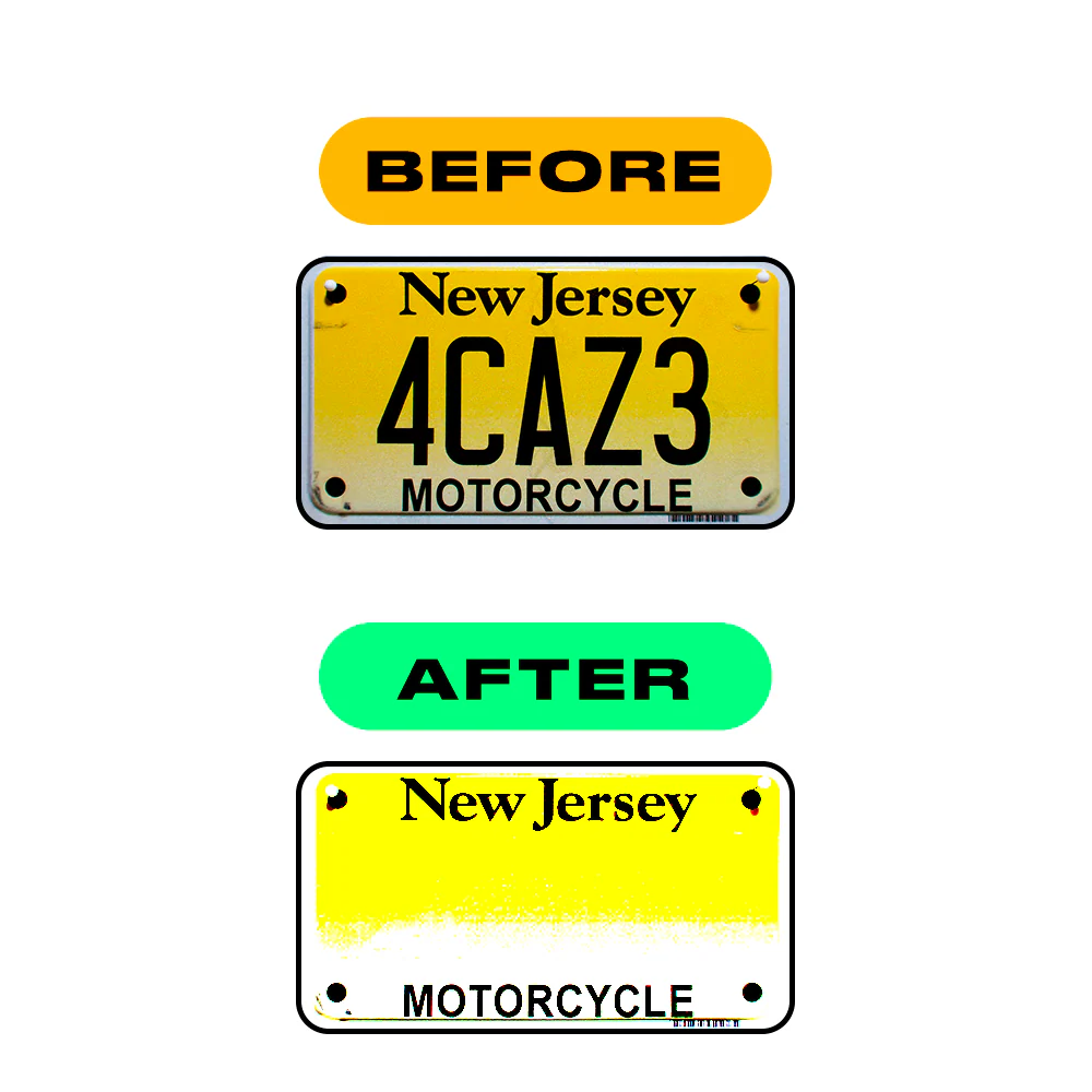 Alite Nanofilm for US (New Jersey) Moto license plates - Symbol "9" - Image 3