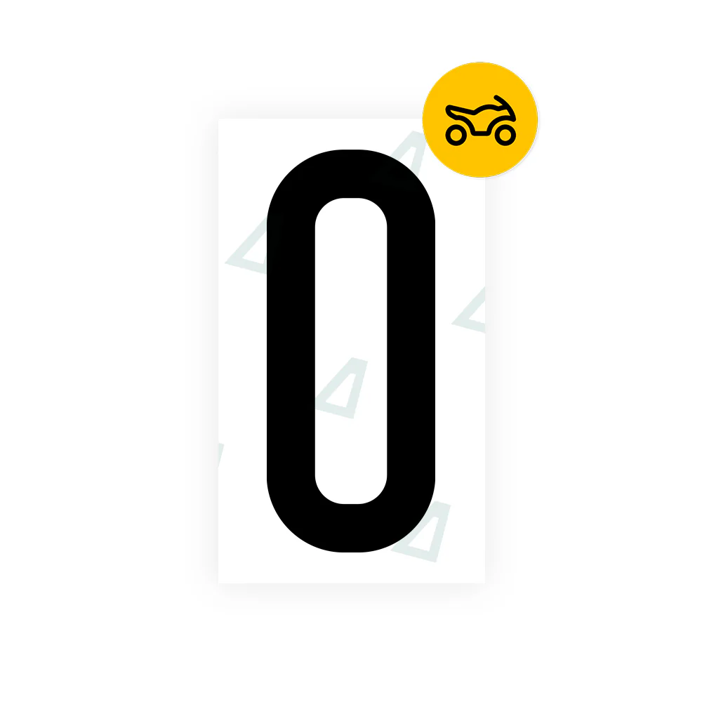 Alite Nanofilm for US (New Jersey) Moto license plates - Symbol "O"