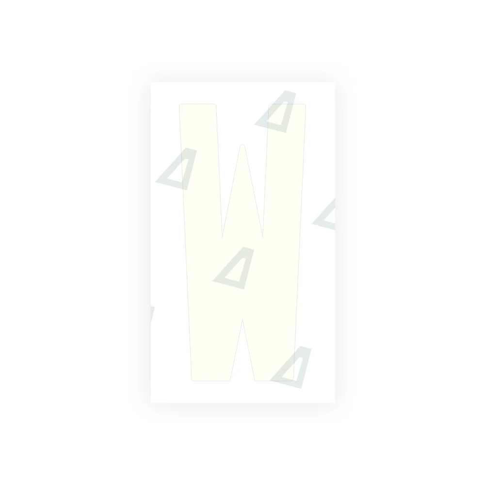 Alite Nanofilm for US (New Jersey - Flat) license plates - Symbol "W" - Image 2
