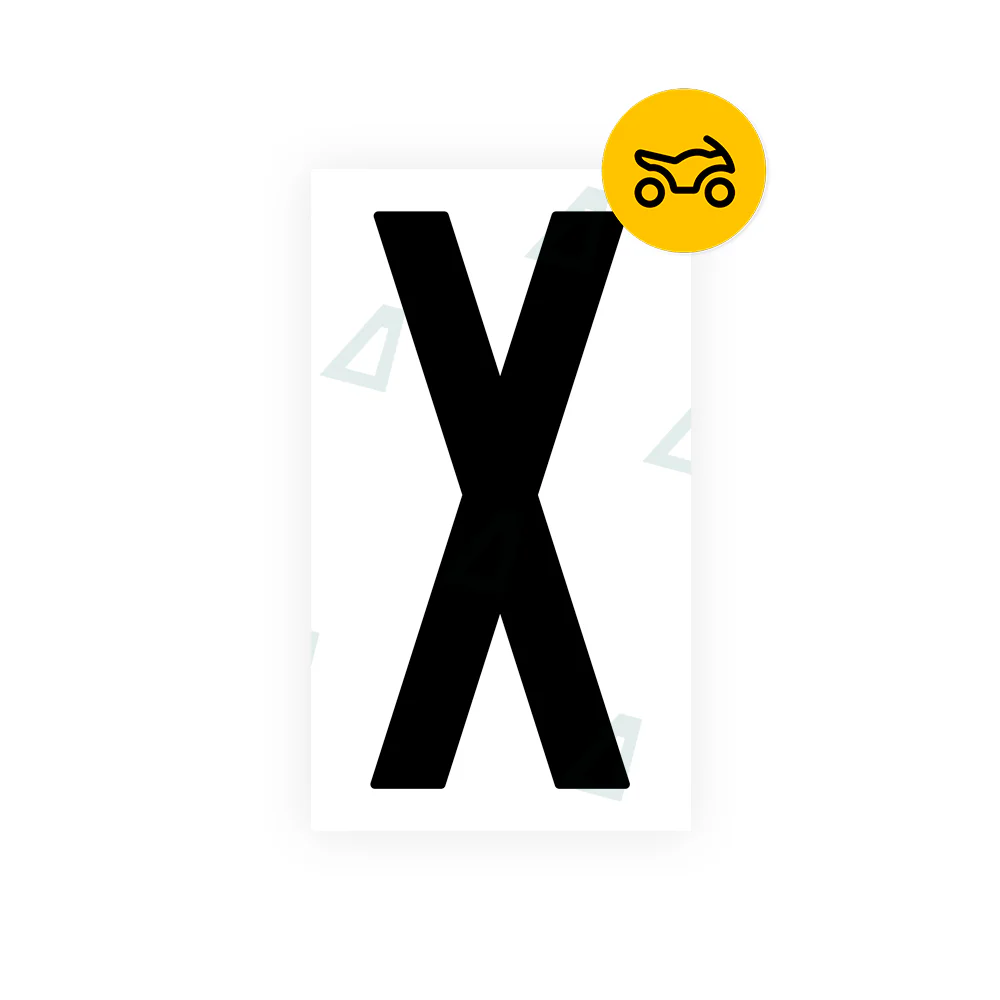 Alite Nanofilm for US (New Jersey) Moto license plates - Symbol "X"