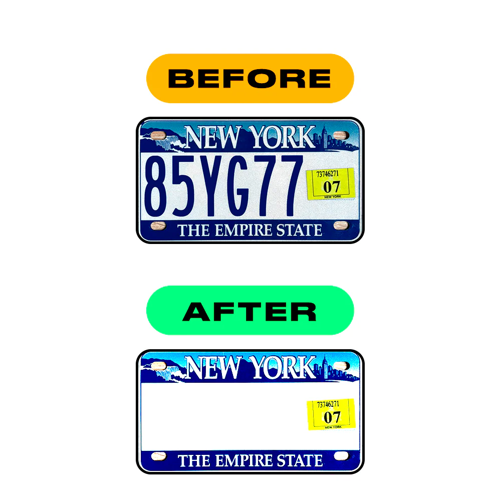 Alite Nanofilm for US (New York 2001) Moto license plates - Symbol "5" - Image 3