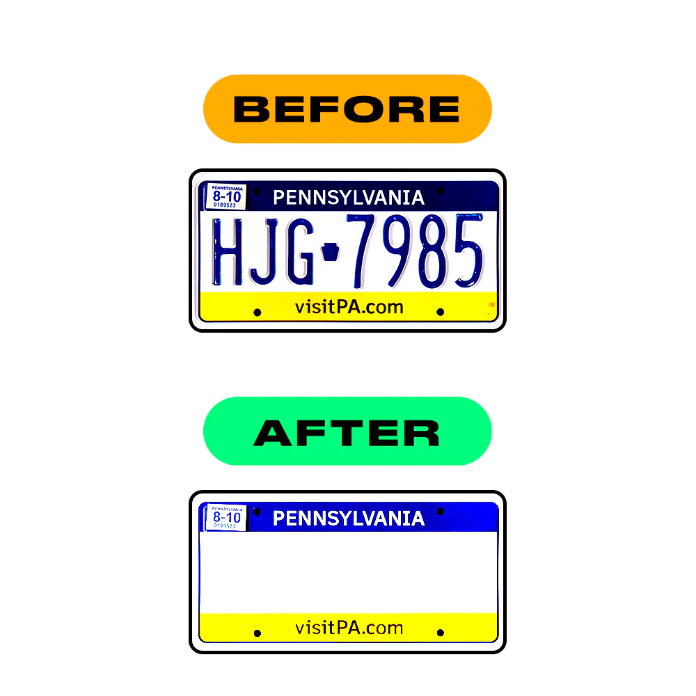 Alite Nanofilm for US (Pennsylvania 2004) license plates - Symbol "7" - Image 3