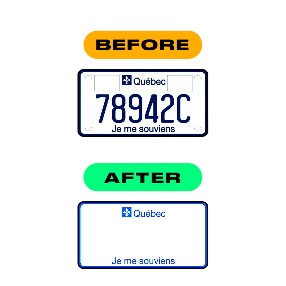 Alite Nanofilm for CA (Quebec) license plates - Symbol "5" - Image 3