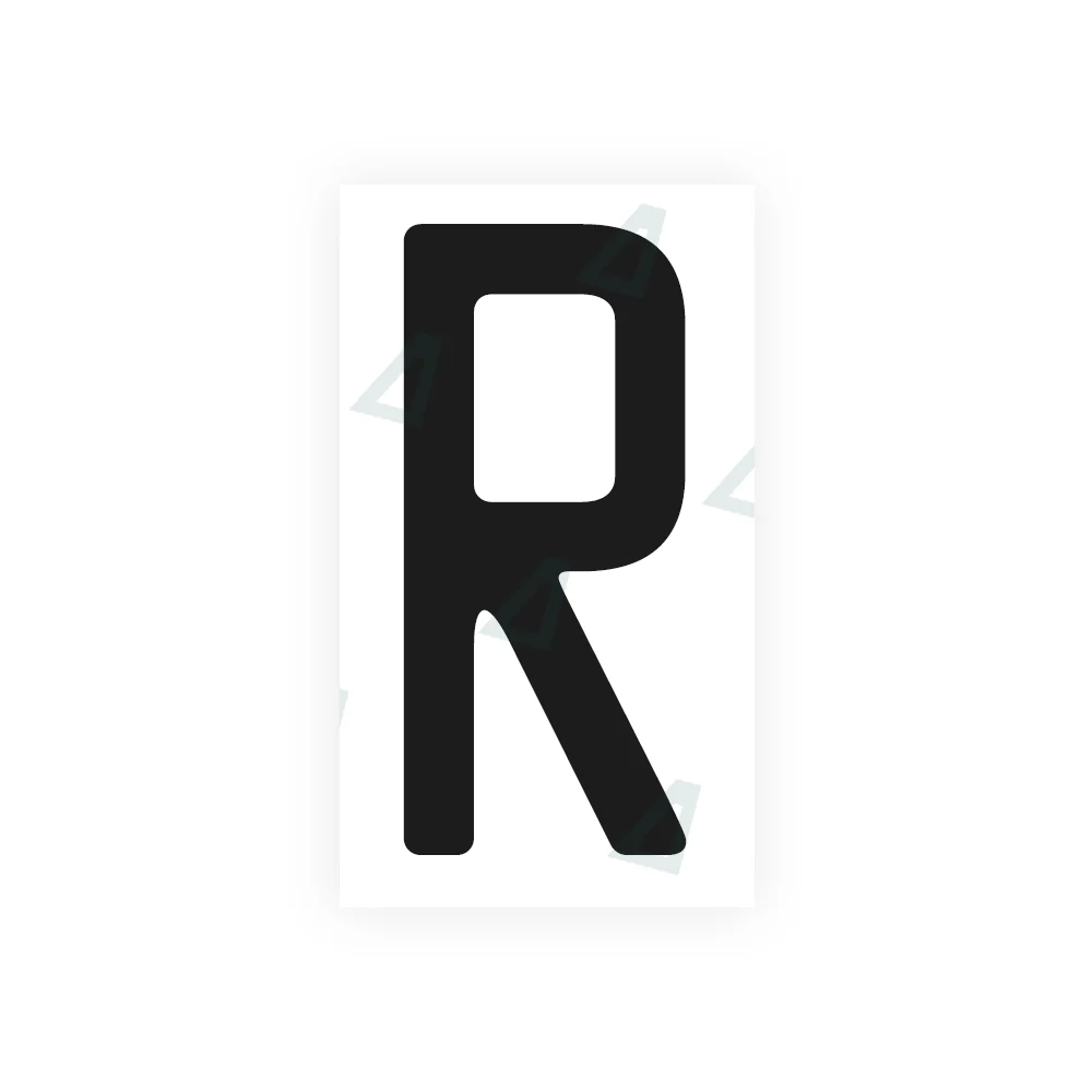 Alite Nanofilm for CA (Quebec) license plates - Symbol "R"
