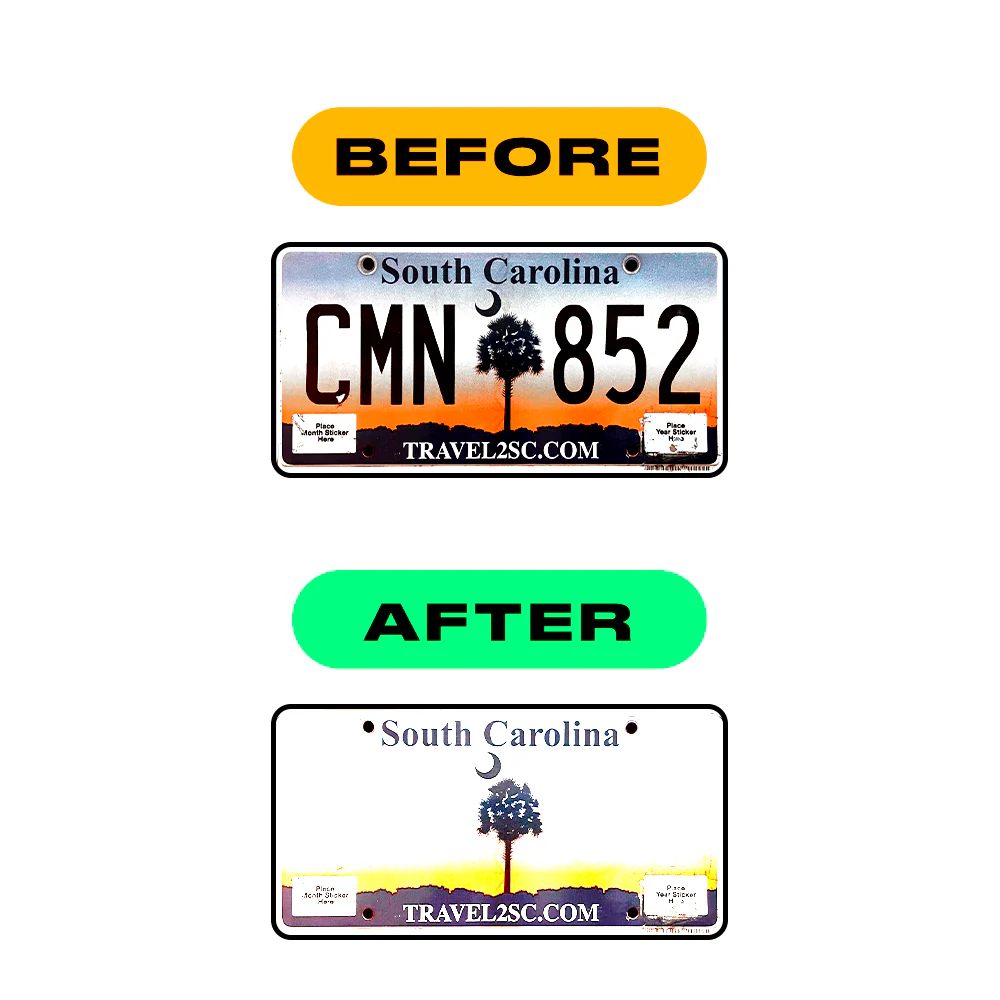 Alite Nanofilm for US (South Carolina 2008-2016) license plates - Symbol "F" - Image 3