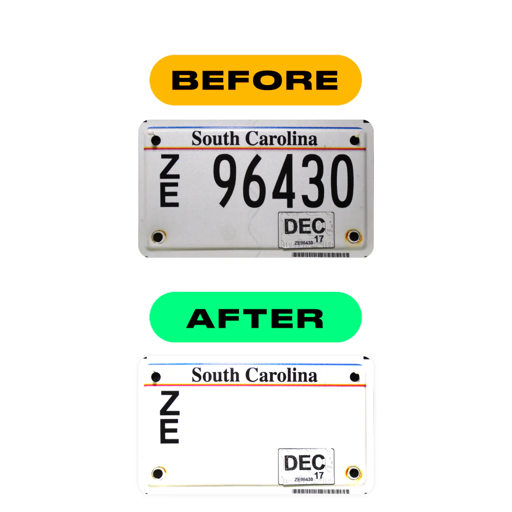 Alite Nanofilm for US (South Carolina) Moto license plates - Symbol "2" - Image 3