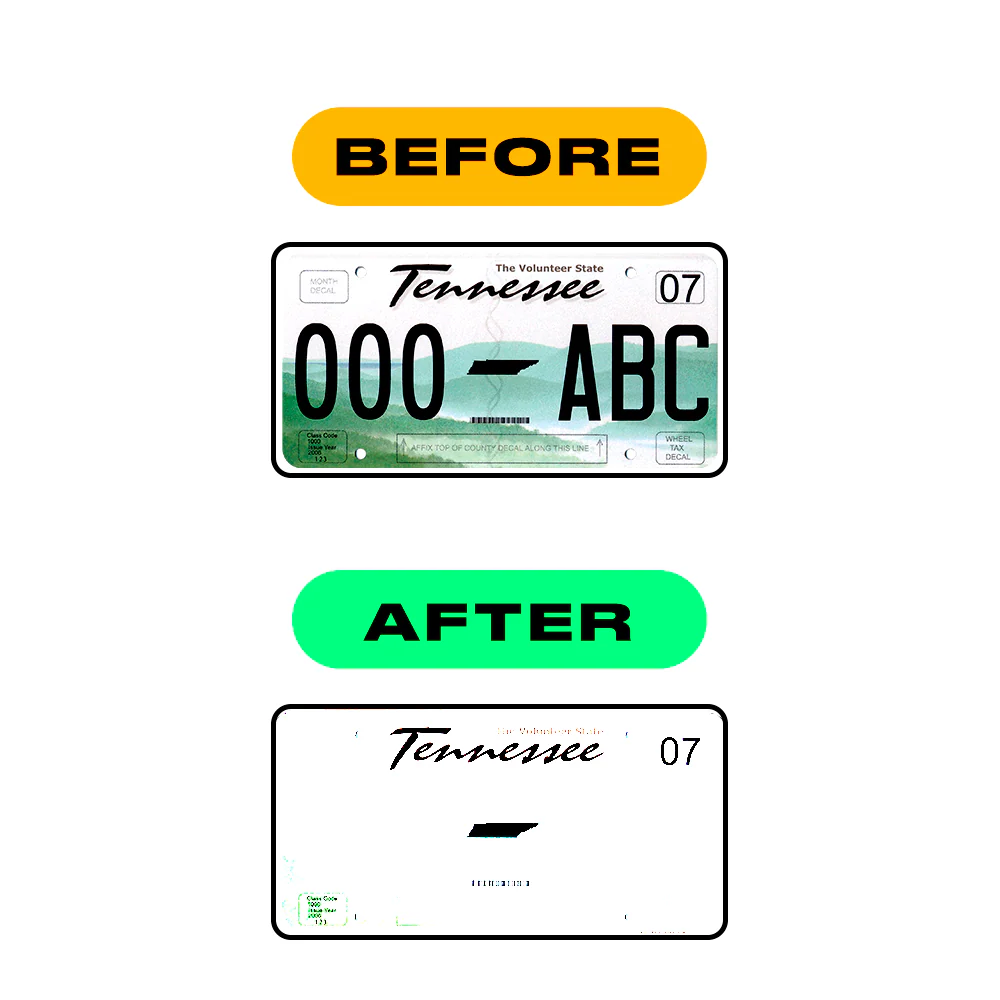 Alite Nanofilm for US (Tennessee) license plates - Symbol "F" - Image 3