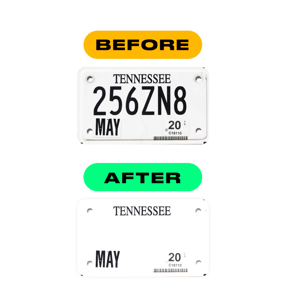 Alite Nanofilm for US (Tennessee) Moto license plates - Symbol "G" - Image 3