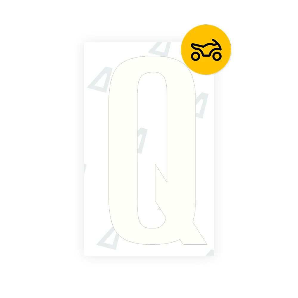 Alite Nanofilm for US (Texas) Moto license plates - Symbol "Q" - Image 2
